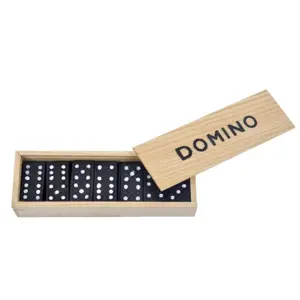 Produkt Dřevěné domino rodinná hra + krabice