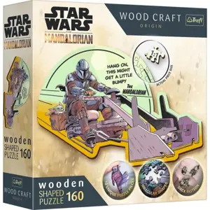 Dřevěné puzzle 160 dílků Star Wars Mandalorian