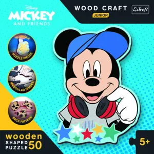 Produkt Dřevěné puzzle junior - V Mickeyho světě 50 dílků