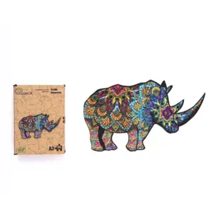 Dřevěné puzzle Rare Rhinoceros