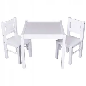 Produkt Drewex dřevěný dětský stůl a dvě židličky bílá/bílá