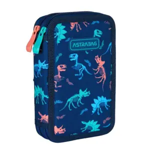 Dvojitý penál bez výbavy ASTRABAG DINOSAUR AC2 503024059