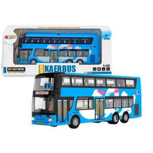 Produkt Dvoupatrový autobus 1:42 kovový modrý