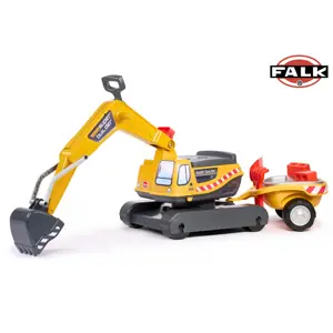 FALK rypadlo Super Builder s otevíracím sedadlem a přívěsem