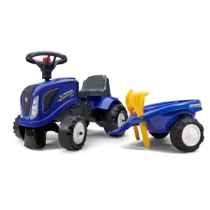 Produkt Falk traktor New Holland modré s volantem a valníkem