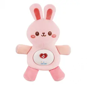 Interaktivní plyšová plyšová plyšová hračka Light Sound Bunny Sleeper Pink