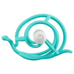 Kousátko s chrastítkem Snail Teal