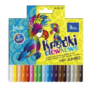 Kulaté pastelky Jumbo 18 ks