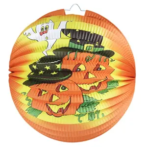 Produkt Lampion koule Halloween oranžový 25 cm