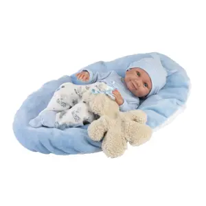 Produkt Llorens 73807 NEW BORN CHLAPEČEK - realistická panenka miminko s celovinylovým tělem - 40 cm