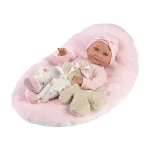 Llorens 73808 NEW BORN HOLČIČKA - realistická panenka miminko s celovinylovým tělem - 40 cm