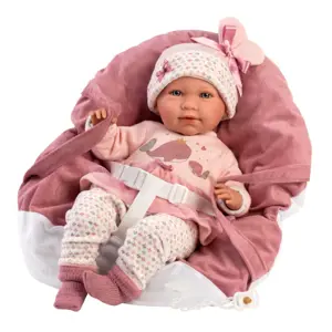 Llorens 74014 NEW BORN realistická miminko se zvuky a měkkým látkovým tělem 42 cm