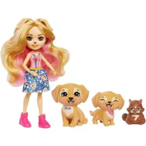 Mattel Enchantimals Gerika Golden Retriever s rodinkou