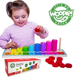 Montessori Puzzle Učíme se počítat a barvy 56 ks