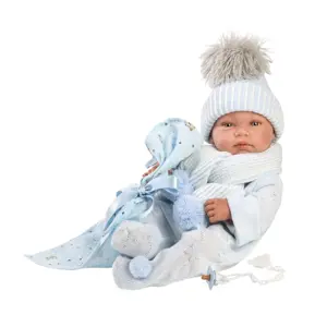 Produkt NEW BORN CHLAPEČEK - realistická panenka miminko s celovinylovým tělem - 43 cm