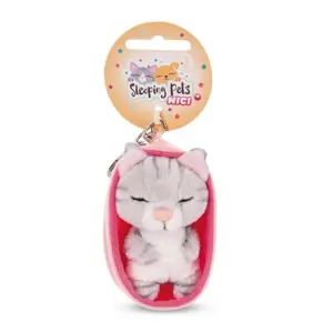 Produkt NICI 48841 Plyšová klíčenka Sleeping Pets cat 8cm šedá s pruhy