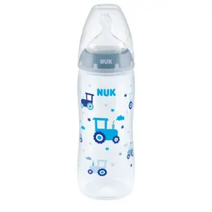 Nuk FC+ láhev sklo silikon bílá 240ml