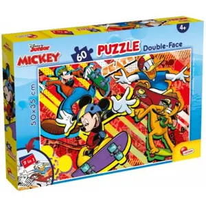 Produkt Oboustranné puzzle 60 dílků Mickey Mouse o rozměrech 50 x 35 cm