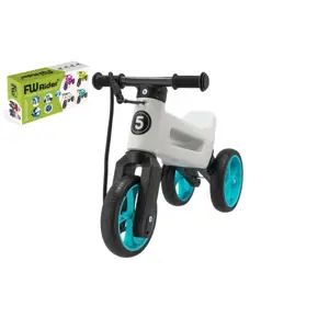 Produkt Odrážedlo FUNNY WHEELS Rider SuperSport bílé/tyrkys 2v1+popruh,výš.sedla28/30cm nos.25kg 18m+v krab.