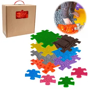 Ortopedická senzorická podložka puzzle 7 ks + 4 malé