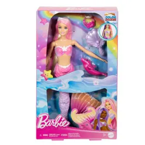 Panenka Barbie Malibu Mermaid Změna barvy