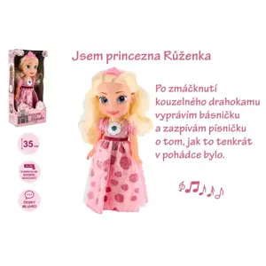 Produkt Panenka princezna Růženka plast 35cm česky mluvící na baterie se zvukem v krabici 17x37x10cm