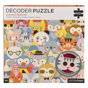 Produkt Petitcollage Puzzle zvířátka 100 ks s 3D brýlemi