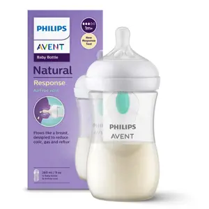 Produkt Philips Avent Láhev Natural Philips Avent Response transparentní s ventilem AirFree 260 ml