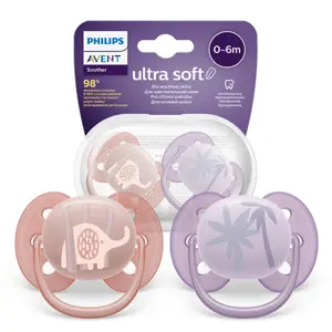 Produkt Philips Avent Ultrasoft Deco pro holčičky Růžová 2 ks