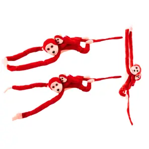 Plyšák Monkey s Baby Red 70 cm