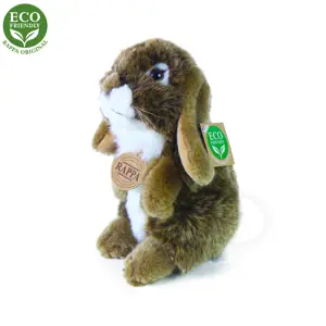 Produkt plyšový zajíc/králík hnědý stojící , 18 cm, ECO-FRIENDLY