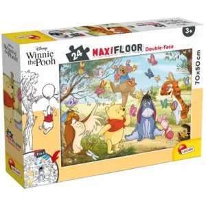 Podlahové puzzle maxi, oboustranné, 24 dílků. Medvídek Pú o rozměrech 70 x 50 cm. 86665 LISCIANI p12