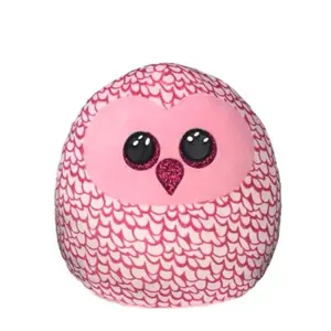 Polštář TY Squish-a-Boos PINKY - růžová sova 30cm