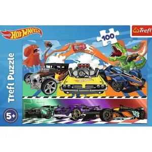 Puzzle 100 dílků Speeding cars Hot Wheels 16466 Trefl