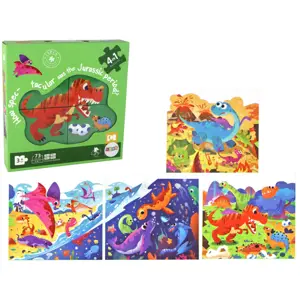 Puzzle dinosauří svět 4 v 1