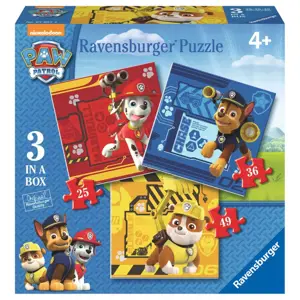 Produkt Ravensburger 3v1 Psí Tlapková Patrola 25 36 a 49 dílků