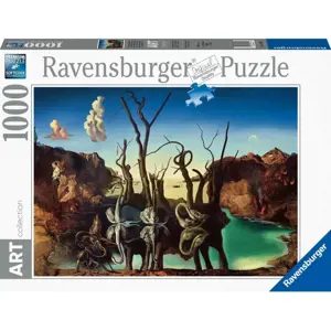 Ravensburger Dali: Labutě odrážející slony 1000 dílků