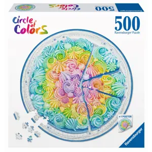 RAVENSBURGER Kruhové Duhový dort 500 dílků