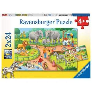 Produkt Ravensburger: Puzzle 2v1 - Den v zoo 2x24 dílků