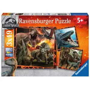 Ravensburger: Puzzle 3x49 dílků. - Jurský Svět