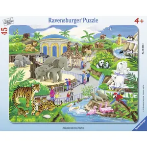 Ravensburger rámové Návštěva v ZOO 45 dílků