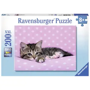 Ravensburger Roztomilé koťátko na růžové dece 200 XXL dílků