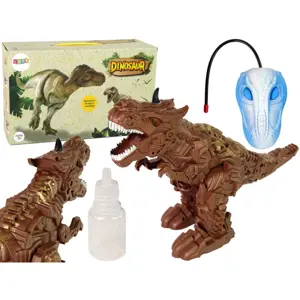 RC Dinosaurus dýchající páru hnědý