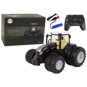 RC kovový traktor černý