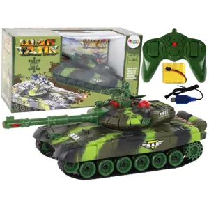 RC otočný tank zelený