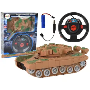 Produkt RC tank hnědý 1:18 se světlem a zvukem