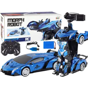 Produkt Robotické auto transformace R/C 1:10 - modré - ovládání gesty