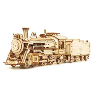 Robotime 3D dřevěné puzzle Parní lokomotiva Prime Steam Express 1:80 308 ks