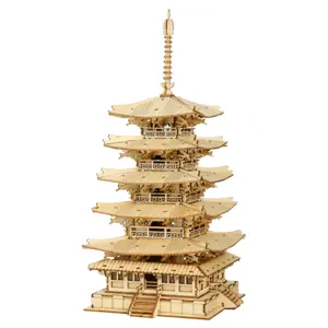 Robotime Rolife 3D Dřevěná Pagoda TGN02 275 ks