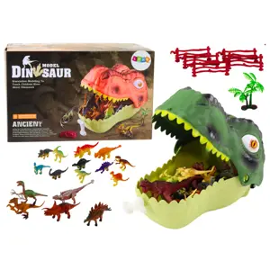 Produkt Sada figurek dinosaurů v dinosauří hlavě 45 ks